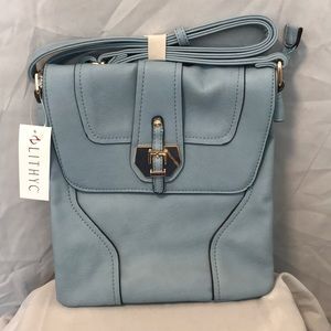 NWT Vegan cross-body bag in pale blue